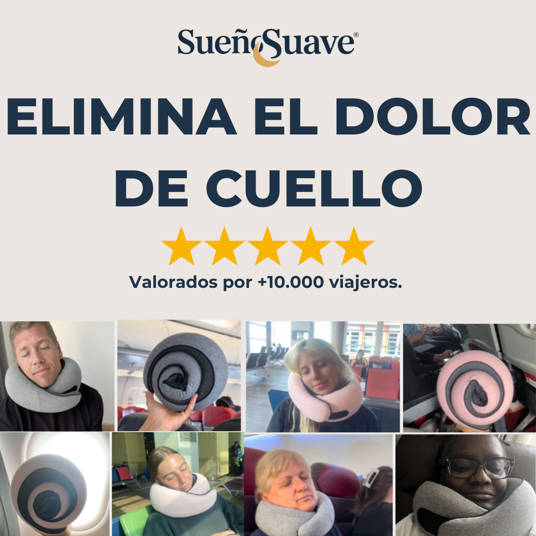 Cojín de Viaje Sueño Suave® Elimina el Dolor de Cuello